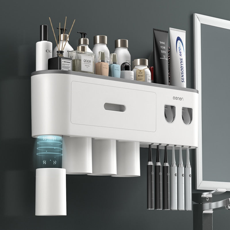 MULTI-FUNCTIONAL TOOTHBRUSH HOLDER